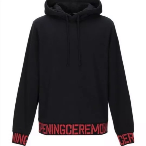 Opening Ceremony Monogramed Trim Black Hoodie - Picture 15 of 16